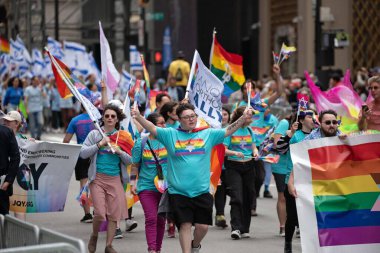 İsrail Günü Geçidi. 4 Haziran 2023, New York, New York, ABD. New York 'taki İsrail geçit töreni tarihi. 1965 'te binlerce Amerikalı Siyonist genç İsrail Devleti' ni desteklemek için Riverside Drive 'da yürüdü.. 