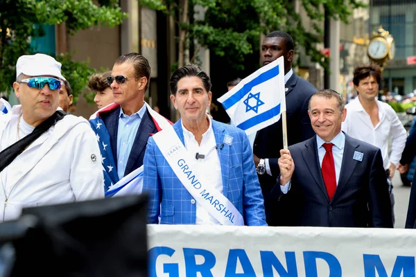Celebra 75º Desfile Israel Revisando Esperanza Junio 2023 Nueva York —  Fotos de Stock