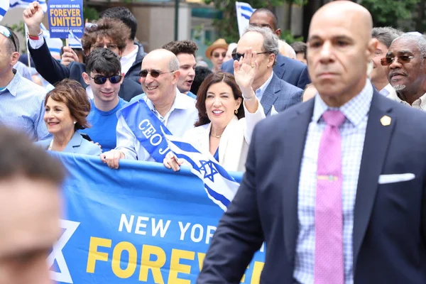 Governador Nova York Kathy Hochul Durante Celebrate 75Th Israel Parade — Fotografia de Stock