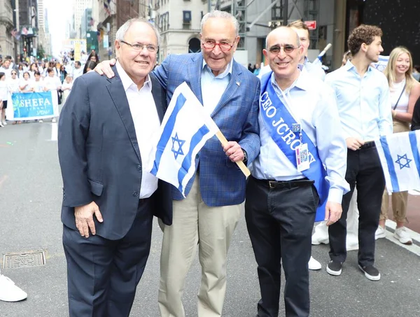 Чак Шуммер Лидер Сената Сша Время Празднования Парада Израиля Обзор — стоковое фото