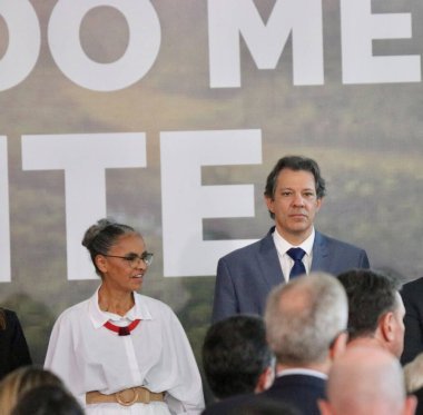 Dünya Çevre Günü 'nde Lula. 5 Haziran 2023, Brezilya Federal Bölgesi: Brezilya Cumhurbaşkanı Luiz Inacio Lula da Silva (PT), Dünya Çevre Günü töreninde Brasilia 'daki Planalto Sarayı' nda düzenlendi..