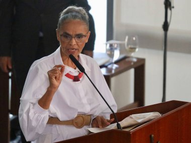 Dünya Çevre Günü 'nde Lula. 5 Haziran 2023, Brezilya Federal Bölgesi: Brezilya Cumhurbaşkanı Luiz Inacio Lula da Silva (PT), Dünya Çevre Günü töreninde Brasilia 'daki Planalto Sarayı' nda düzenlendi..