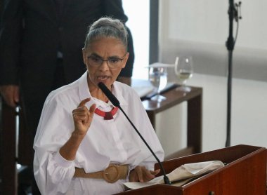 Dünya Çevre Günü 'nde Lula. 5 Haziran 2023, Brezilya Federal Bölgesi: Brezilya Cumhurbaşkanı Luiz Inacio Lula da Silva (PT), Dünya Çevre Günü töreninde Brasilia 'daki Planalto Sarayı' nda düzenlendi..