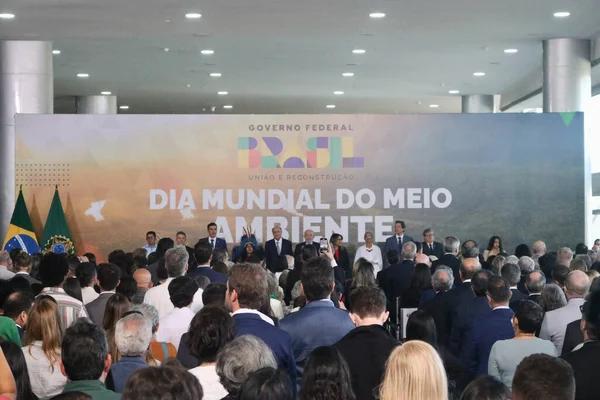 Lula Alla Giornata Mondiale Dell Ambiente Giugno 2023 Brasilia Distretto — Foto Stock