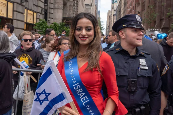 2023 Oslavte Izraelský Průvod 2023 New York New York Usa — Stock fotografie