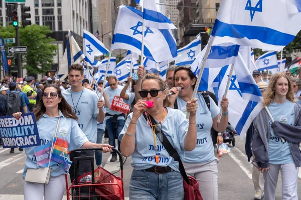 Desfile Israel 2023 Junio 2023 Nueva York Nueva York Estados — Foto de Stock