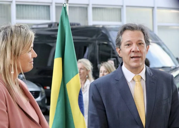 Rainha Máxima Dos Países Baixos Visita Ministério Das Finanças Brasília — Fotografia de Stock