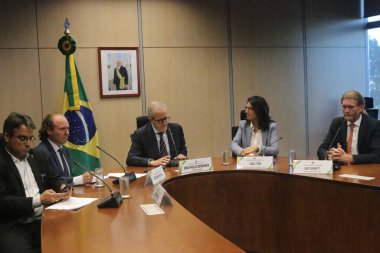 Amazonia 'da ormansızlaşmayla nasıl mücadele edileceği konusunda basın toplantısı. 7 Haziran 2023, Brasilia, Federal Bölge, Brezilya: Deter / INPE 'den toplanmış verilerin, Amazonia' daki ormansızlaşmayla nasıl mücadele edileceği konusunda Mayıs ayına kadar basın konferansı