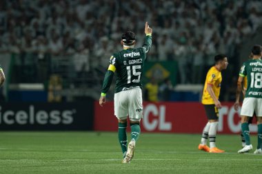 Sao Paulo (SP), 06 / 07 / 2023 - LIBERTADORES / PALMEIRAS X BARCELONA (EQU) - Gustavo Gomez, Palmeiras ve Barcelona arasında oynanan karşılaşmada, Copa Conmebol Libertadores 2023 'ün grup safhasının 5. turu için geçerlidir.