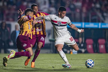 SAO PAULO (SP), 06 / 08 / 2023 - COPA SUL-AMERICANA / SAO PAULO X TOLIMA - Luciano Sao Paulo ve Tolima arasındaki maç sırasında, Cicero Pompeu de Toledo Stadyumu 'nda düzenlenen Copa Sudamericana' nın beşinci turu için geçerliydi. 