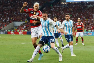 Rio de Janeiro (RJ), 06 / 08 / 2023 - LIBERTADORES / FLAMENGO / RACING / RJ - Petro do Flamengo 'ya karşı yapılan bir top atma maçında, grup aşamaları için geçerli. A grubu, Libertadores da America 2023 'ün 5. raundu Mario Filho Stadyumu' nda yapıldı. 