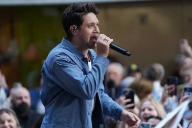 Niall Horan, Rockefeller Plaza 'daki TODAY Show' da Citi Konser Serisi 'nde sahne aldı. 2009 Haziran 2023, New York, ABD: Niall Horan, Irelandalı şarkıcı, şarkı yazarı ve müzisyen. One DIRECTION üyesi olarak ünlendi. 