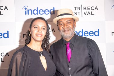 Çiçek Galası - 2023 Tribeca Festivali. 08 Haziran 2023, New York, ABD: Malika Weeden ve İdari Yapımcı Nelson George, 8 Haziran 2023 'te New York' ta düzenlenen Tribeca Festivali sırasında Çiçek Festivali 'ne katıldılar..