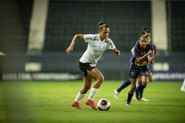 Sao Paulo (SP), Brezilya 06 / 08 / 2023 - Bu Perşembe Sao Paulo 'daki Alfredo Schurig Stadyumu' nda düzenlenen Paulistao Feminino 2023 'ün 6. turu için geçerli olan Corinthians ve Realidade Jovem arasındaki maç 