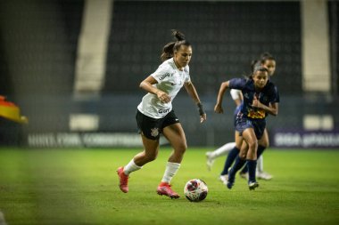 Sao Paulo (SP), Brezilya 06 / 08 / 2023 - Bu Perşembe Sao Paulo 'daki Alfredo Schurig Stadyumu' nda düzenlenen Paulistao Feminino 2023 'ün 6. turu için geçerli olan Corinthians ve Realidade Jovem arasındaki maç 