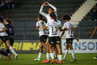 Sao Paulo (SP), Brezilya 06 / 08 / 2023 - Bu Perşembe Sao Paulo 'daki Alfredo Schurig Stadyumu' nda düzenlenen Paulistao Feminino 2023 'ün 6. turu için geçerli olan Corinthians ve Realidade Jovem arasındaki maç 