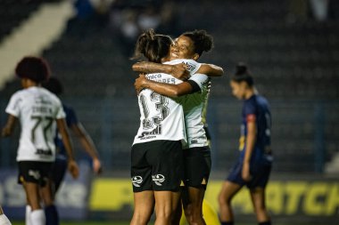 Sao Paulo (SP), Brezilya 06 / 08 / 2023 - Bu Perşembe Sao Paulo 'daki Alfredo Schurig Stadyumu' nda düzenlenen Paulistao Feminino 2023 'ün 6. turu için geçerli olan Corinthians ve Realidade Jovem arasındaki maç 