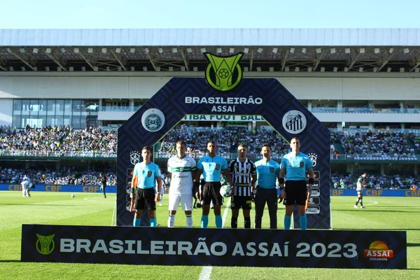 Curitiba 2023 Football Brasileiro Coritiba Santos Wedstrijd Tussen Coritiba Santos — Stockfoto