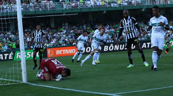 Curitiba 2023 Fussball Brasileiro Coritiba Santos Spiel Zwischen Coritiba Und — Stockfoto
