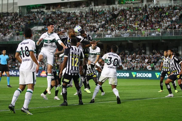 Curitiba 2023 Fussball Brasileiro Coritiba Santos Spiel Zwischen Coritiba Und — Stockfoto