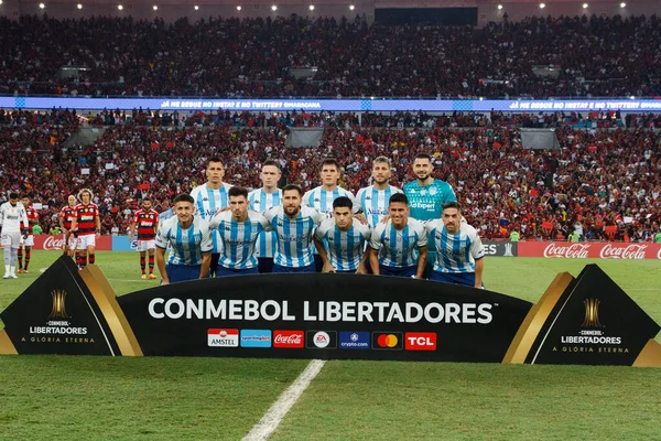 Rio de Janeiro (RJ), 06 / 08 / 2023 - LIBERTADORES / FLAMENGO / RACING / RJ - Grup aşamaları için geçerli olan Flamengo maçında Racing tarafından poz verildi. Grup A, Libertadores da America 2023, Mario Filho Stadyumu 'nda (Maracana)