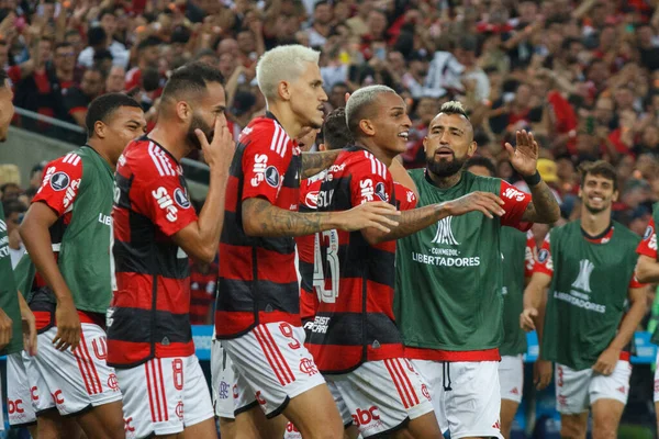 Ріо Жанейро 2023 Libertadores Flamengo Racing Веслі Фламенго Відзначає Свій — стокове фото