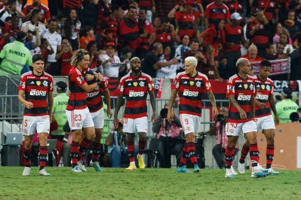 Rio Janeiro 2023 Libertadores Flamengo Racing Vitor Hugo Flamengo Marca — Fotografia de Stock