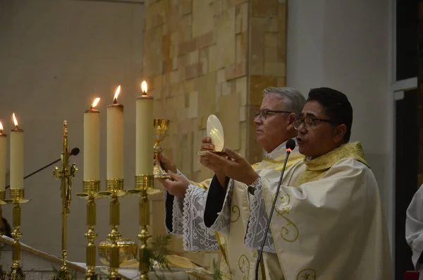 Natal Brésil 2023 Solennité Corpus Christi Dans Paroisse Santa Rita — Photo