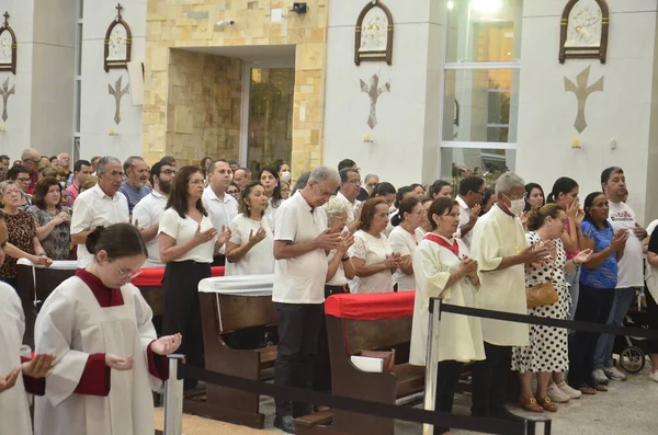Natal Brazilië 2023 Plechtigheid Van Corpus Christi Parochie Santa Rita — Stockfoto