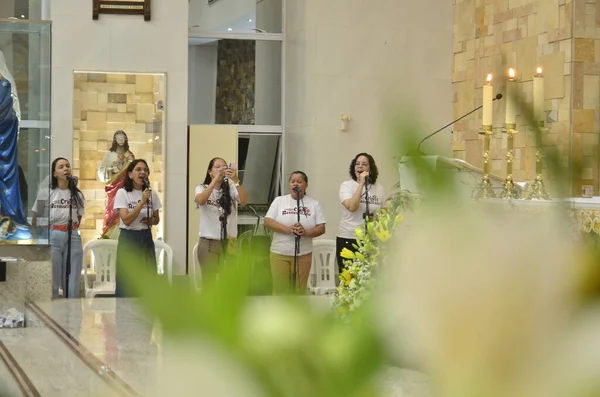 Natal Brasilien 2023 Fronleichnamsfest Der Pfarrei Santa Rita Cassia Dos — Stockfoto
