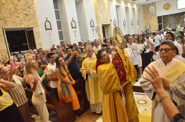 Natal Brasilien 2023 Korpus Christi Högtidlighet Församlingen Santa Rita Cassia — Stockfoto