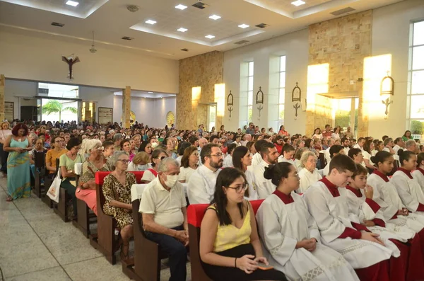 Natal Brésil 2023 Solennité Corpus Christi Dans Paroisse Santa Rita — Photo