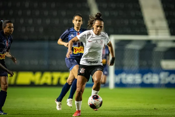 Sao Paulo (SP), Brezilya 06 / 08 / 2023 - Bu Perşembe Sao Paulo 'daki Alfredo Schurig Stadyumu' nda düzenlenen Paulistao Feminino 2023 'ün 6. turu için geçerli olan Corinthians ve Realidade Jovem arasındaki maç 
