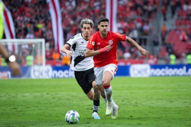 PORTO ALEGRE (RS), Brezilya 06 / 11 / 2023 - Brasileirao 'nun 10. turu için geçerli olan Inter ve Vasco arasındaki maç, 11 Haziran Pazar günü öğleden sonra Porto Alegre' nin güney bölgesinde Estadio Beira-Rio 'da yapıldı.