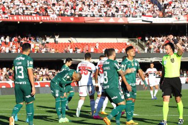 SAO PAULO (SP), Brezilya 06 / 11 / 2023 - Sao Paulo ve Palmeiras arasındaki maç, 2023 Brezilya Şampiyonası 'nın 10. turu için geçerli, bu Pazar öğleden sonra, Morumbi' de, 11 Haziran 2023. 