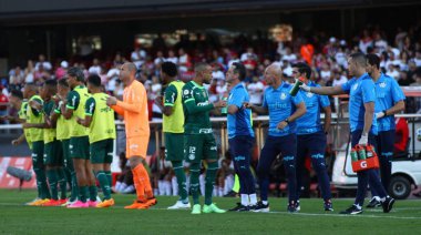 SAO PAULO (SP), Brezilya 06 / 11 / 2023 - Sao Paulo ve Palmeiras arasındaki maç, 2023 Brezilya Şampiyonası 'nın 10. turu için geçerli, bu Pazar öğleden sonra, Morumbi' de, 11 Haziran 2023. 