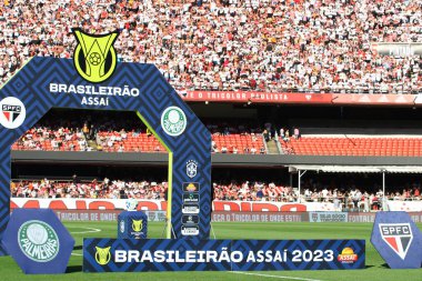SAO PAULO (SP), Brezilya 06 / 11 / 2023 - Sao Paulo ve Palmeiras arasındaki maç, 2023 Brezilya Şampiyonası 'nın 10. turu için geçerli, bu Pazar öğleden sonra, Morumbi' de, 11 Haziran 2023. 