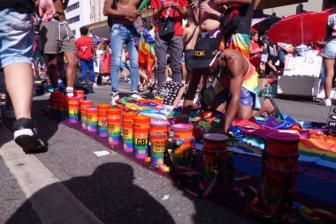 Sao Paulo (SP), 06 / 11 / 2023 - LGBTQIA + PARADE / PRIDE - 27. LGBTQIA + Pride Parade sırasında, Avenida Paulista üzerinde yoğunlaşılmış, bu Pazar, 11 Haziran 2023