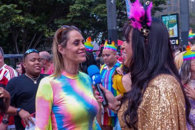 Sao Paulo (SP), 06 / 11 / 2023 - LGBTQIA + PARADE / PRIDE - Şef Aritana 27. LGBTQIA + Pride Parade sırasında, Avenida Paulista üzerinde yoğunlaşarak, bu Pazar, 11 Haziran 2023, Sao Paulo şehir merkezinde