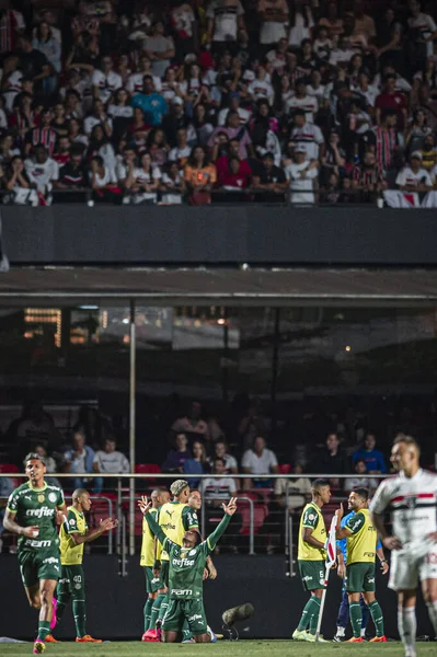 Sao Paulo Brasil 2023 Endrick Comemora Seu Gol Durante Partida — Fotografia de Stock