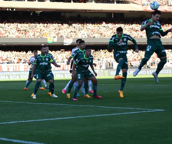 Nkú Paulo Brazílie 2023 Zápas Mezi Sao Paulo Palmeiras Platný — Stock fotografie