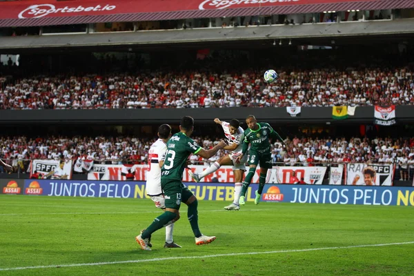 Sao Paulo Brazylia 2023 Mecz Pomiędzy Sao Paulo Palmeiras Ważny — Zdjęcie stockowe