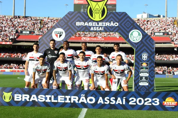 Sao Paulo Brasil 2023 Partida Entre São Paulo Palmeiras Válida — Fotografia de Stock