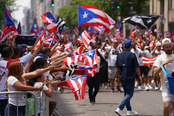 Défilé Journée Nationale Portoricaine 2023 Juin 2023 New York États — Photo