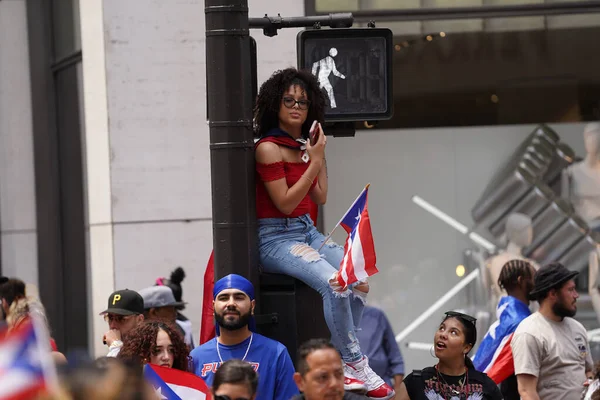 Défilé Journée Nationale Portoricaine 2023 Juin 2023 New York États — Photo