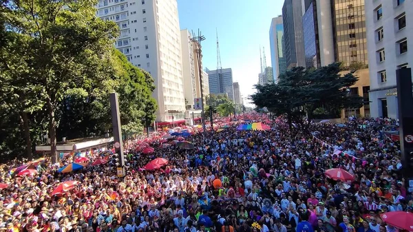 San Paolo 2023 Lgbtqia Parade Pride Movimento Del Pubblico Durante — Foto Stock