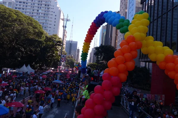 Sao Paulo 2023 Lgbtqia Parade Pride Bewegung Der Öffentlichkeit Während — Stockfoto