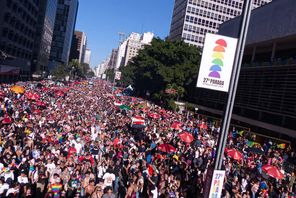 São Paulo 2023 Lgbtqia Parade Pride Movimento Durante Xxvii Parada — Fotografia de Stock