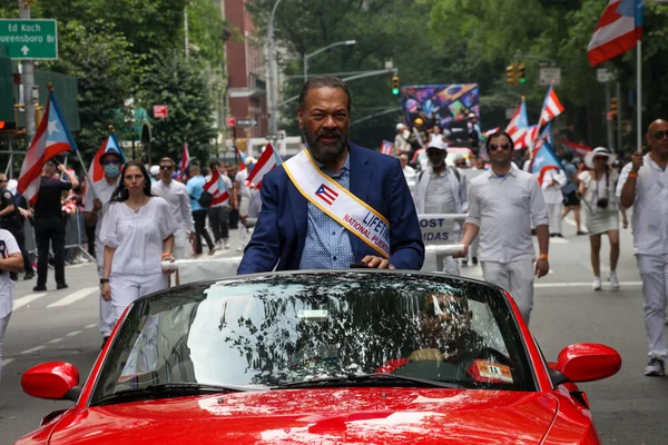Εθνική Πορτορικάνικη Παρέλαση Ιουνίου 2023 Νέα Υόρκη Ηπα Εθνική Πορτορικανή — Φωτογραφία Αρχείου