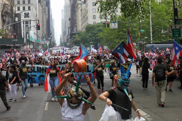 Desfile Nacional Puertorriqueño Junio 2023 Nueva York Estados Unidos Desfile —  Fotos de Stock